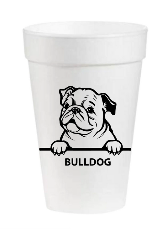 Bulldog Styrofoam Cups