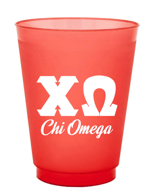 Chi Omega Frost Flex Plastic Cups