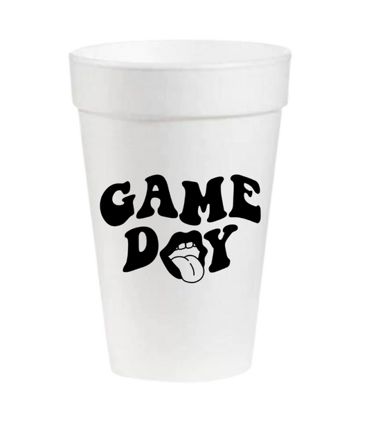 Game Day Mouth Styrofoam Cups - Red