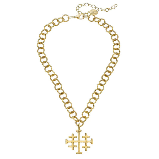 Jerusalem Cross Chain Necklace