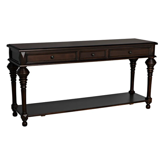 Colonial Large Sofa Table - Distressed Brown