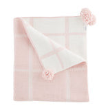 Mudpie Pink Plaid Chenille Blanket