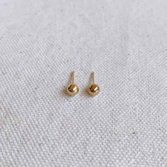 14k Gold Filled 4 - 5.0mm Ball Stud Earrings