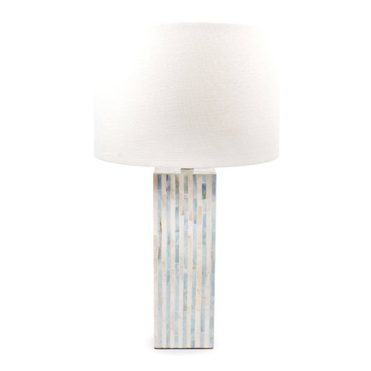 Striped Mother of Pearl Table Lamp